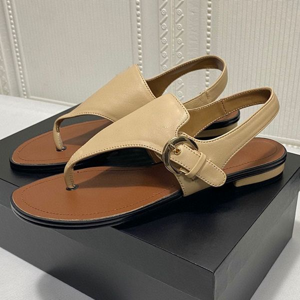 

70% off wholesale sandals flip-flops summer women's sandalias fashion retro style real leather clip toe beach flip flops buckle strap d, Black