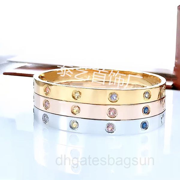 

kajia love korean color diamond screwdriver bracelet female gold-plated couple titanium steel trend, Black