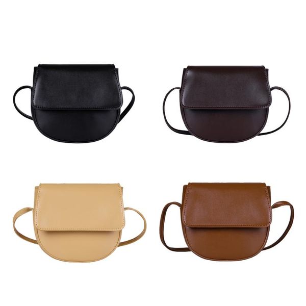 

women elegant handbags classic pu leather retro pure color shoulder shopping totes bag bags