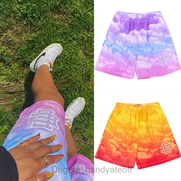 

eric emanuel shorts ee men's casual basic short newyork city skyline women fitness exercise breathable mesh basketball football sports, White;black
