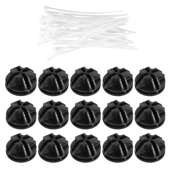 

hooks & rails 40pcs wire grid cube organizer connectors with self-locking zip ties