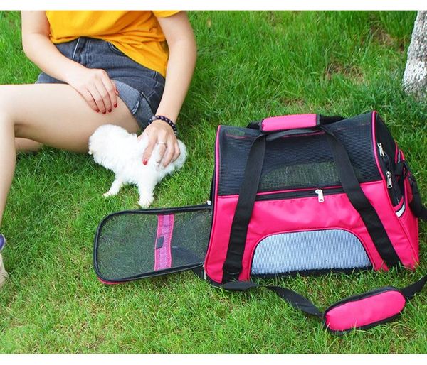 

kennels & pens pet bag portable dog carrier bags mesh breathable cat for small dogs foldable puppy handbag travel transport backpack