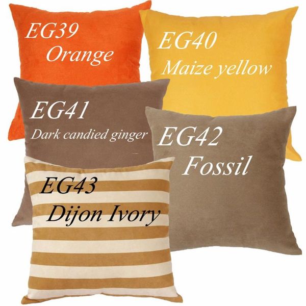 

cushion/decorative pillow eg40 eg39 eg41 eg42 eg43 maize yellow brown orange ivory soft faux leather micro suede cushion cover case ( custom