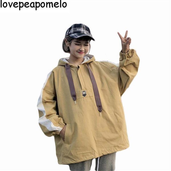 

women's hoodies & sweatshirts 2021 spring korean loose large yard letters long sleeve hooded fashion big size yellow pullover d112, Black