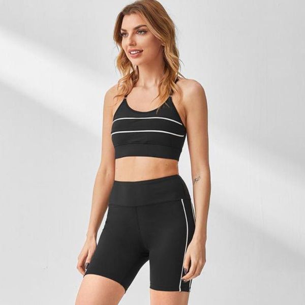 

yoga outfit 2 piece sports set for women gym workout clothes sport woman bra+shorts sportswear
