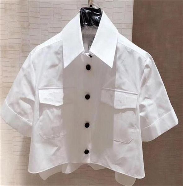 Letra impressão mulheres blusa moda curta colarinho camisas de manga curta camisas de alta colheita de alta festa de colheita tops
