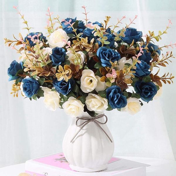 

bunches of artificial flowers rose bouquets roses decoration suitable for wedding home office and party decorative & wreaths