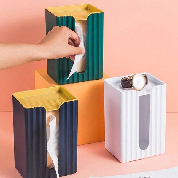 

tissue boxes & napkins 1pcs punching box bathroom kitchen container napkin holder case household paper storage organizer
