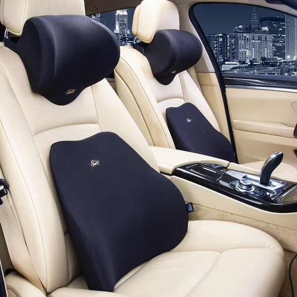 

seat cushions soft car pillow lumbar support cushion memory foam polyester backrest pad orthopedic relieve pain