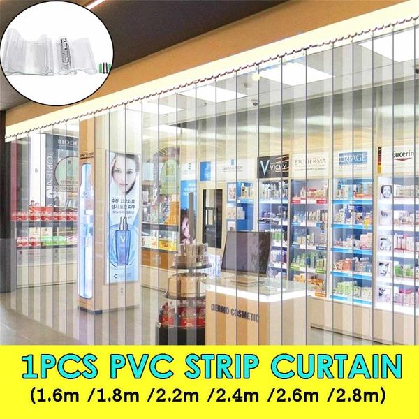 

curtain & drapes 6 sizes pvc strip er room door screws kit hanging rail transparent curtains dust windproof heat insulation