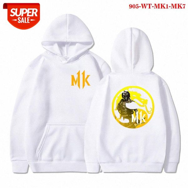 

mortal kombat 11 peripheral sweater plus fleece turtleneck europe station double-sided stamping casual hoodie #sr5a, Black