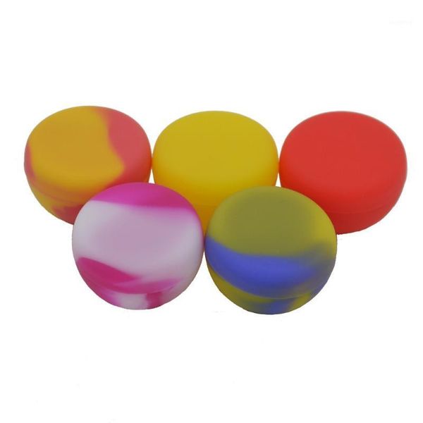 

storage bottles & jars 10pcs functional 5.6ml silicone dab wax container dry jar bho vaporizer oil containers