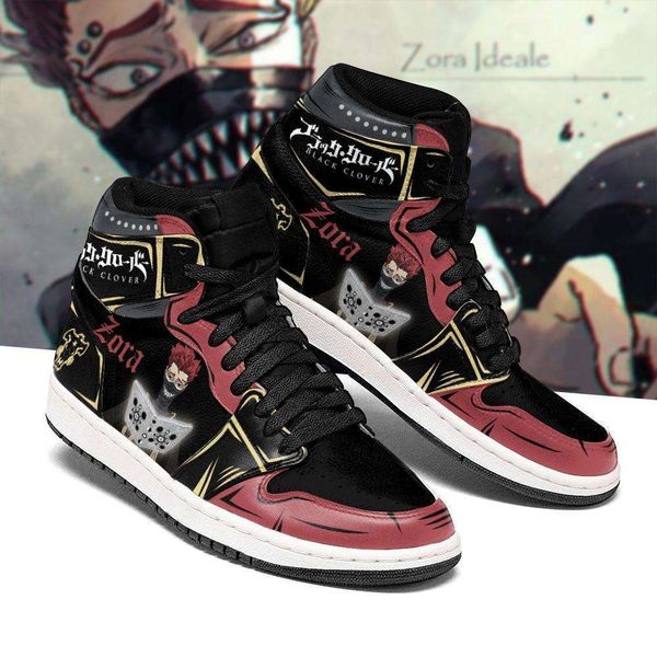 

customization black bull zora ideale sneakers black clover anime shoes