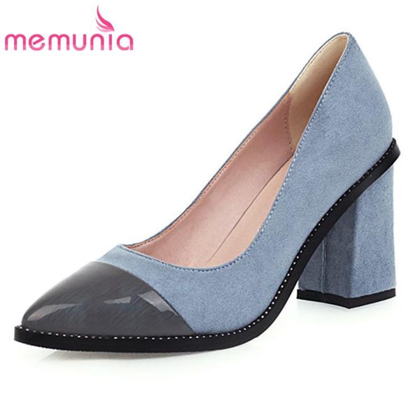 

dress shoes memunia 2021 plus size 33-47 pumps women mixed colors spring summer single fashion high heel party woman, Black