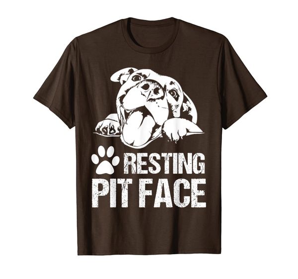 

resting pit face funny pittie shirt pitbull meme clothing, White;black