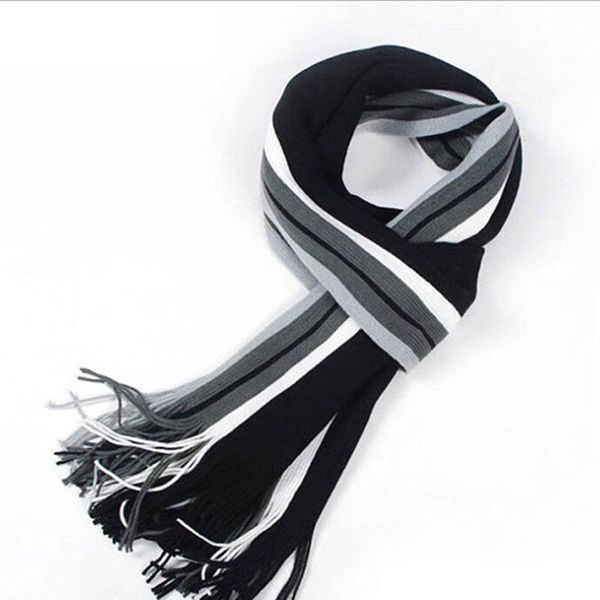 

scarves 2021 basic men autumn winter warm thick long striped scarf wild casual large size 4 colors, Blue;gray