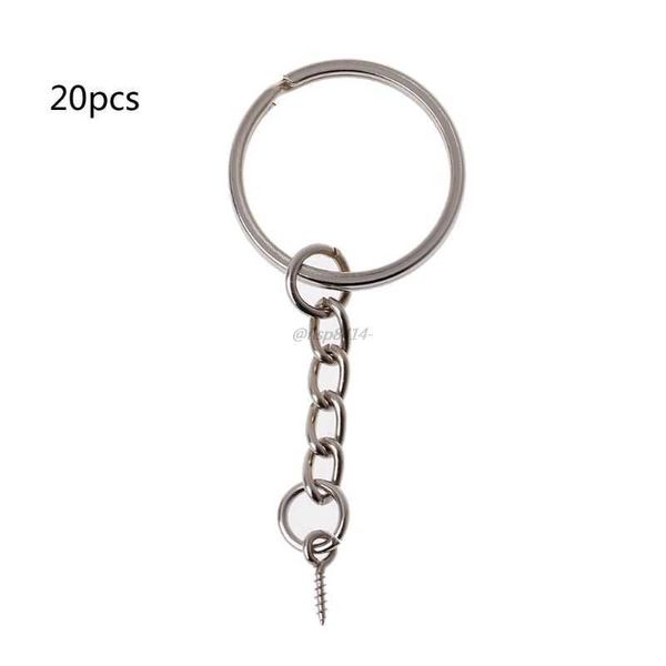 20 Pz Vite Eye Pin Portachiavi Con Anello di Salto Aperto Catena Extender Gioielli FAI DA TE Che Fanno Strumento Portachiavi Anello G1019