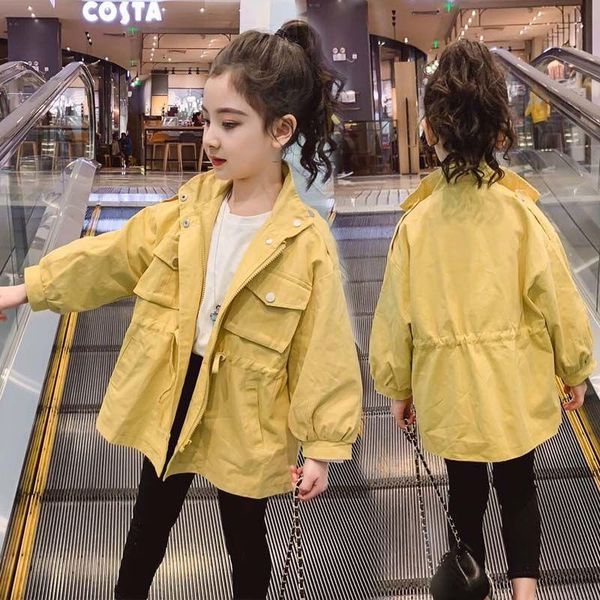 Casaco Japão Estilo Coreano Primavera Outono Crianças Crianças Streetwear 2021 Marca Kpop Meninas Gabardina Gabardina Solta Jaqueta