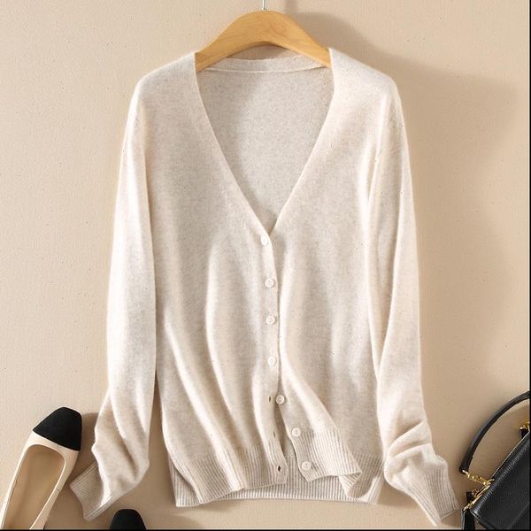 

spring and autumn knit cardigan women sweaters short coat v neck solid color large size sweater drop, White;black