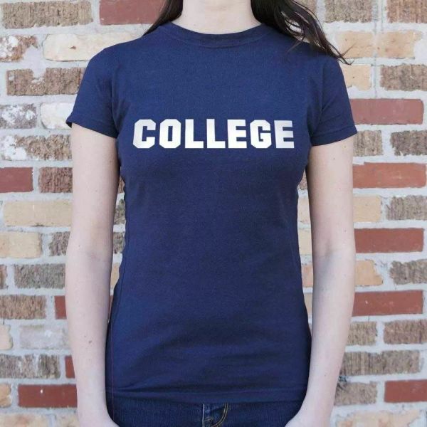 

college t-shirt | short sleeve graphic tee for women, White;black