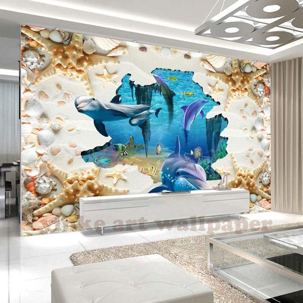 

wallpapers custom any size modern luxury po wall mural 3d wallpaper papel de parede living room tv backdrop paper of sea world
