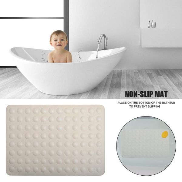 

shower mat bathroom bathtub non-slip pvc useful suction cup household floor plain oval water drop safety environmental bath mats