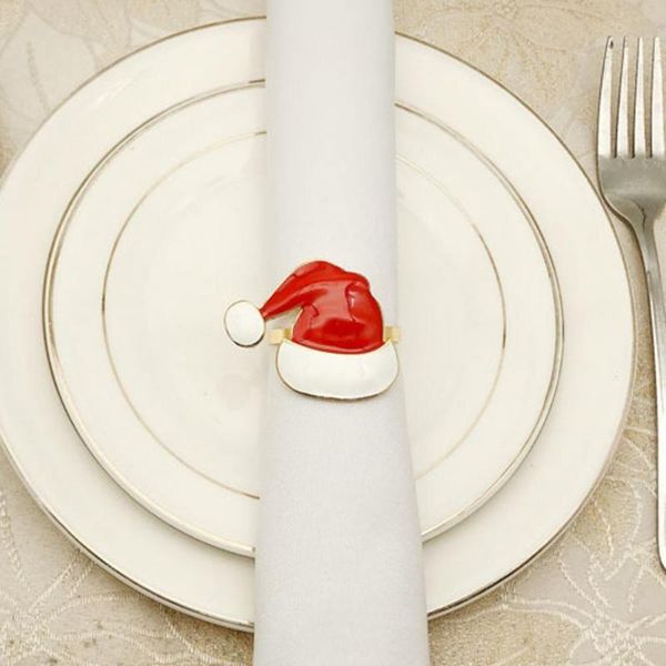 

napkin rings alloy 6pcs/set attractive exquisite christmas style ring portable buckle for banquet