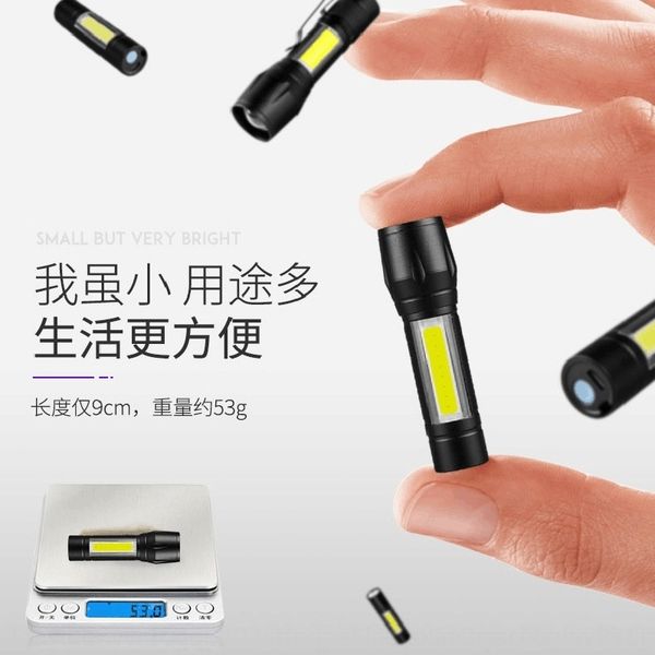 

wdz led strong focusing mini cob side flashlights torches work usb charging night market led strong focusing mini cob side flashlight
