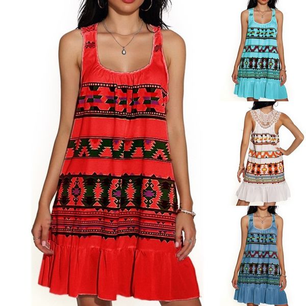 

2021 summer new lace backless print women's dress, Black;gray