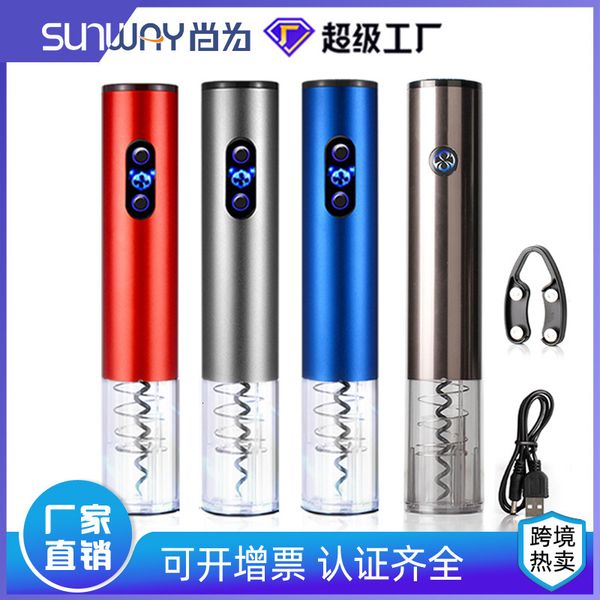 

opener electric metal tube automatic charging red wine bottle opener