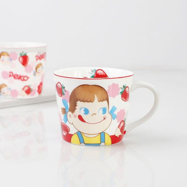 

mugs japanese milky mug milk girl ceramic cup strawberry juice water coffee gift
