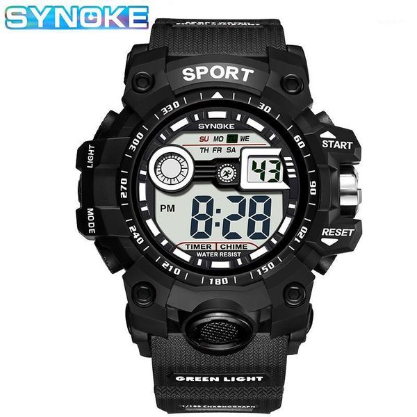 

sport digital watches men luxury brand military watch waterproof led electronic clock chronograph relojes hombre wristwatches, Slivery;brown