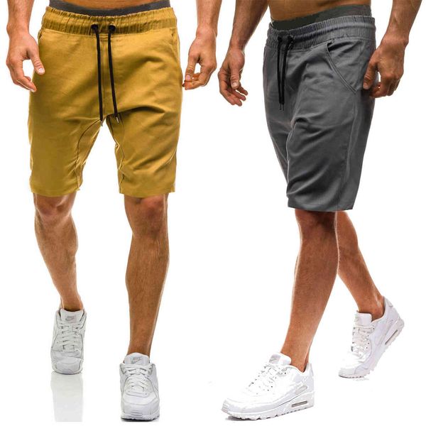 

men's shorts 2021 large fashion rope elastic belt casual capris, White;black
