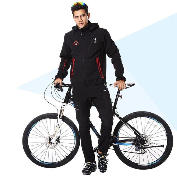 

racing sets mountainpeak men cycling winter&autumn jacket keep warm windproof waterproof fleece thermal bicycle long sleeces jaceet, Black;blue