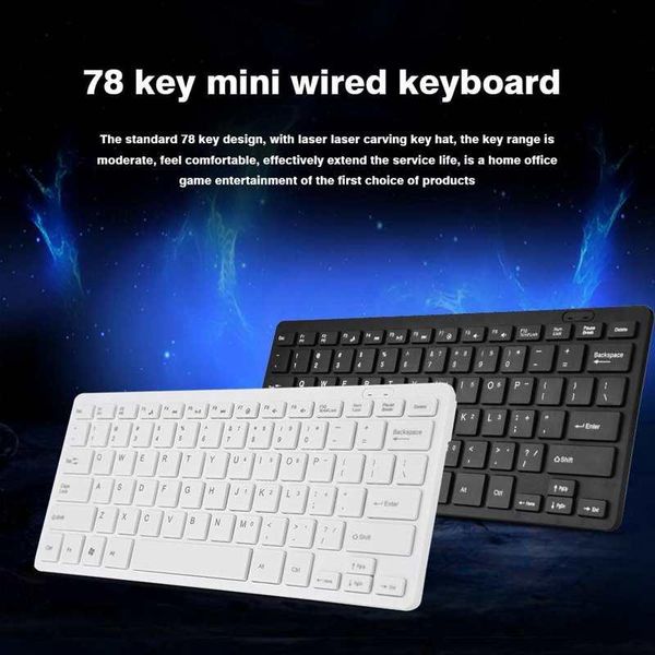 

keyboards 78 keys ultra thin mini usb wired keyboard for deskcomputer lappc