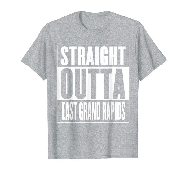 

straight outta east grand rapids t-shirt, White;black