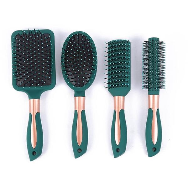 

hair brushes detangle hairbrush air cushion combs women scalp massage comb brush home salon diy hairdressing tool, Silver