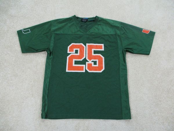 

cusm miami hurricanes football jersey green orange ncaa college mens men women youth stitch add any name number xs-5xl, Black