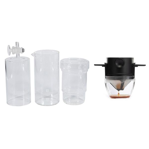 

coffee filters 400ml 5cup dutch cold water glass drip ice maker brew machine with filter tea holder baskets