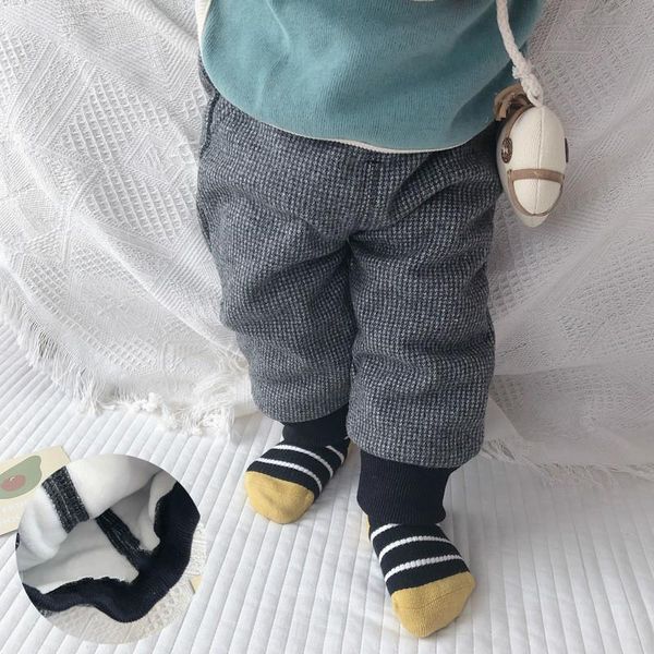 

trousers kids plush pants children's winter cotton for boys, Blue