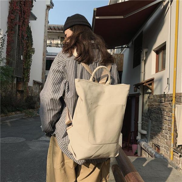 

backpack schoolbag female harajuku ulzzang college student high school campus large capacity canvas ins tide bookbag