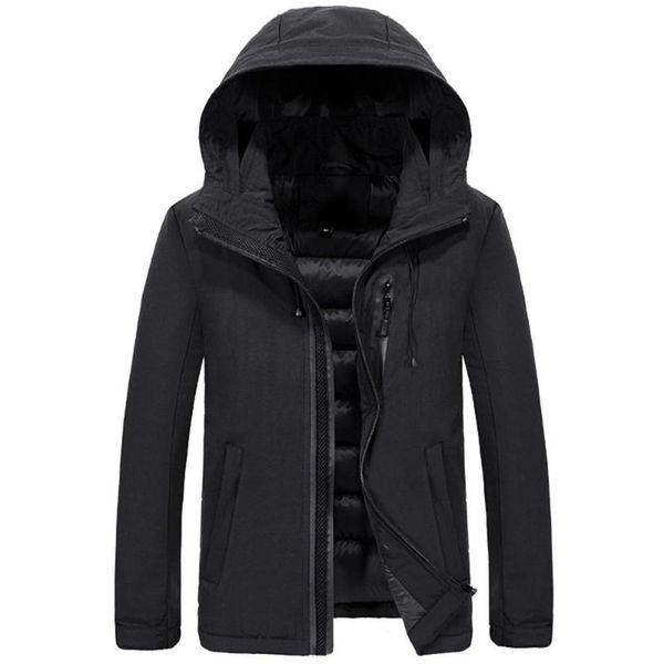 

men's down & parkas jacket men parka autumn style extra thick warm hooded coat mens winter jackets and coats i6q7, Black