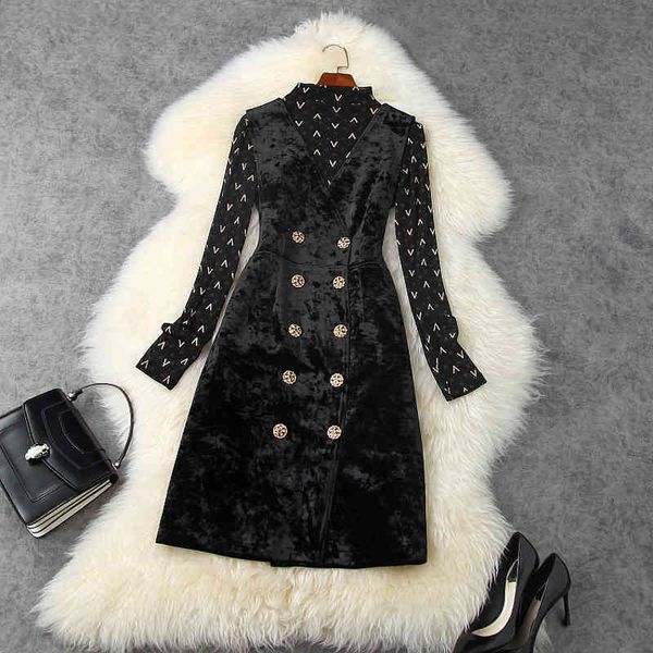 

casual dresses clothing set spring elegant long sleeves mesh t-shirt beaded celebrities women velvet office lady dress ykmd, Black;gray