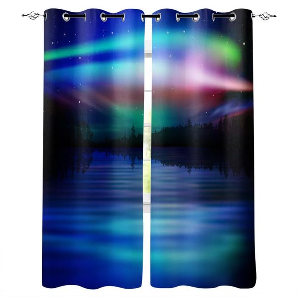 

aurora borealis blackout curtain for kids room bedroom cartoon window children cortinas & drapes