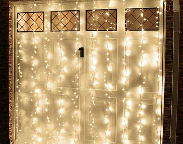 

party decoration 10pcs/lot 3mx3m 300led fairy string icicle curtain light xmas christmas wedding garden window decor 220v- 6 color optional