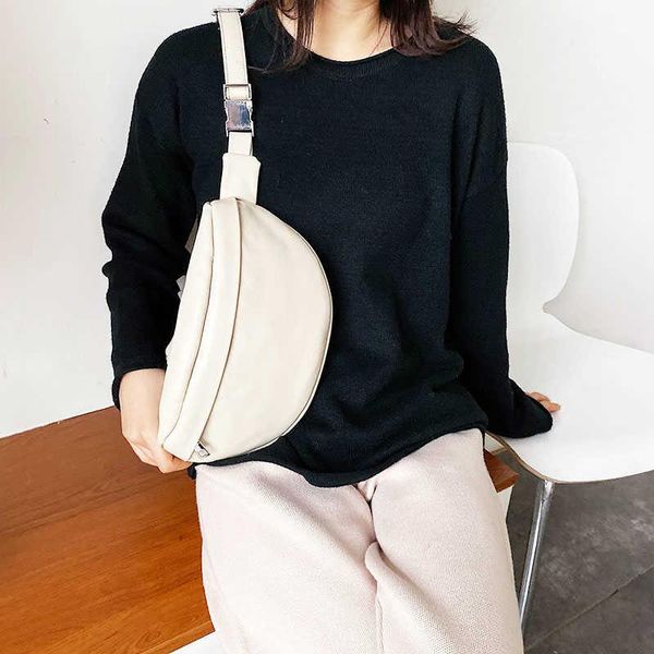 

waist bags casual bag women chest fashion shoulder female pu leather belt pack