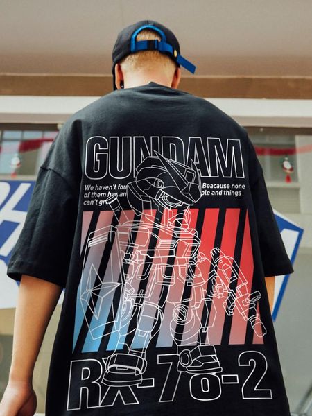 

t-shirt fat male tide ins short-sleeved brand loose summer large size five-point half-sleeved men's t-shirts, White;black