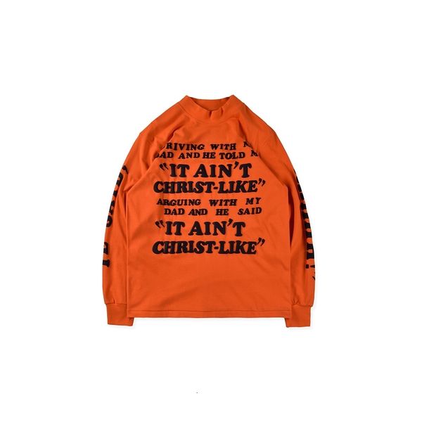 

version kanye west listing jesus is king turtleneck tees women men short cotton long sleeve t shirts trust god, White;black