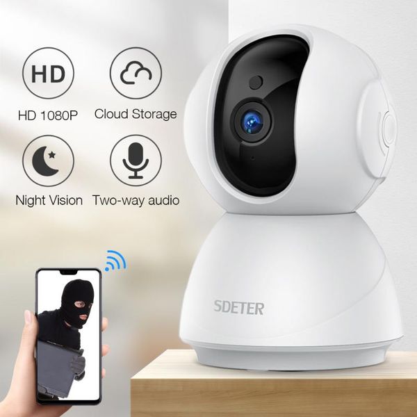 

cameras sdeter 1080p 2mp home security baby monitor mini ip camera wi-fi cctv surveillance two way audio ir night vision pet p2p