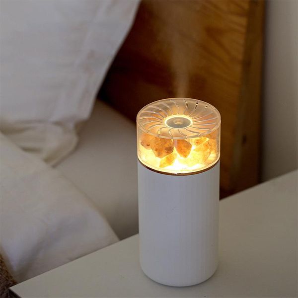 

humidifiers salt mine air humidifier 400ml aroma diffuser wireless cool mist maker with lamp light for home